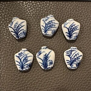 Rare Vintage Vase Shaped Porcelain Beads